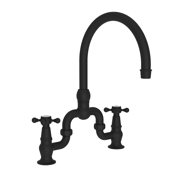 Newport Brass Kitchen Bridge Faucet in Flat Black 9464-56 - main